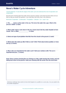 Free Water Cycle Worksheet | Year 4 Supported | BookFlik