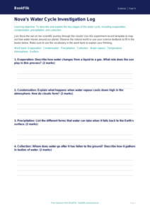 Free Water Cycle Template | Year 5 Core | BookFlik