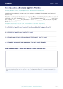 Free Animals Track Sheet | Year 4 Supported | BookFlik