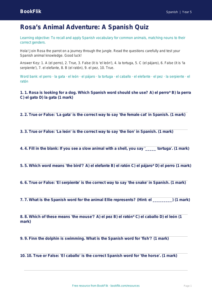 Free Animals Quiz | Year 5 Core | BookFlik