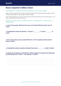 Free Clothes Assessment | Year 4 Supported | BookFlik