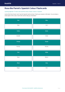 Free Colours Flashcards | Year 4 Supported | BookFlik