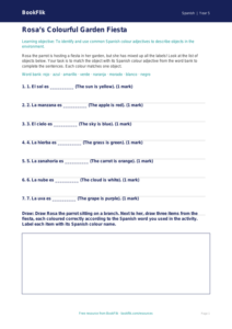 Free Colours Activity Sheet | Year 5 Core | BookFlik