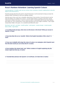 Free Colours Track Sheet | Year 5 Core | BookFlik