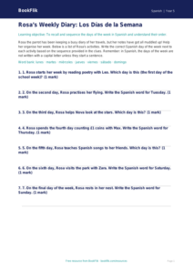 Free Days Of The Week Activity Sheet | Year 5 Core | BookFlik