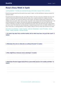 Free Days Of The Week Comprehension | Year 5 Core | BookFlik
