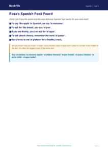 Free Food Poster | Year 4 Supported | BookFlik