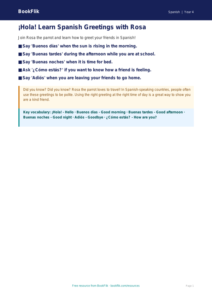 Free Greetings Poster | Year 4 Supported | BookFlik