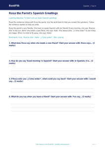 Free Greetings Track Sheet | Year 4 Supported | BookFlik