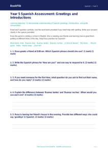Free Greetings Assessment | Year 5 Core | BookFlik