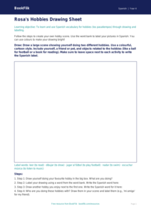 Free Hobbies Drawing Sheet | Year 4 Supported | BookFlik