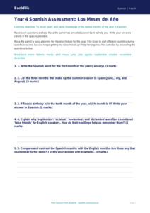 Free Months Of The Year Assessment | Year 4 Greater Depth | BookFlik