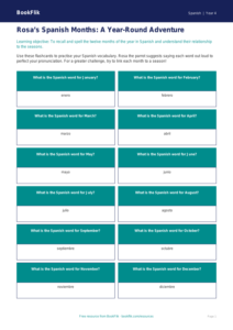 Free Months Of The Year Flashcards | Year 4 Greater Depth | BookFlik