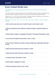 Free Months Of The Year Quiz | Year 4 Greater Depth | BookFlik