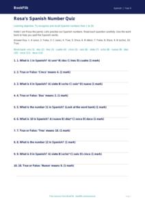 Free Numbers Quiz | Year 4 Supported | BookFlik