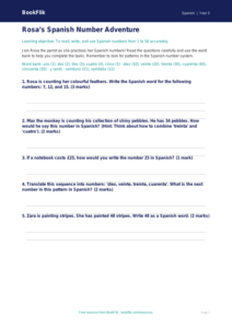 Free Numbers Worksheet | Year 5 Core | BookFlik
