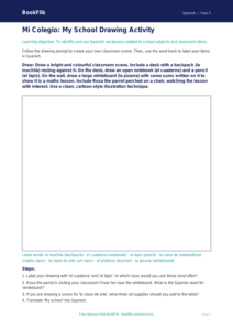 Free School Drawing Sheet | Year 5 Core | BookFlik