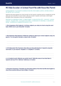 Free Year 5 Educational Worksheet | Core Curriculum | BookFlik