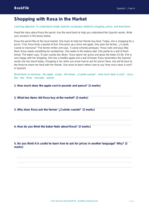 Free Shopping Comprehension | Year 4 Supported | BookFlik