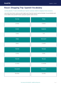 Free Shopping Flashcards | Year 4 Supported | BookFlik
