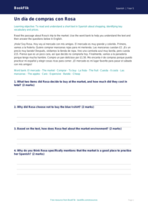 Free Shopping Comprehension | Year 5 Core | BookFlik