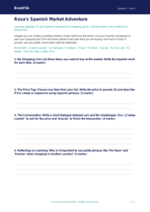 Free Shopping Template | Year 5 Core | BookFlik