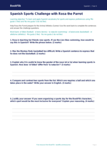 Free Sports Worksheet | Year 4 Greater Depth | BookFlik