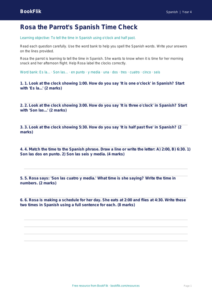 Free Telling The Time Assessment | Year 4 Supported | BookFlik