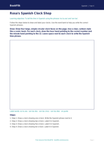 Free Telling The Time Drawing Sheet | Year 4 Supported | BookFlik