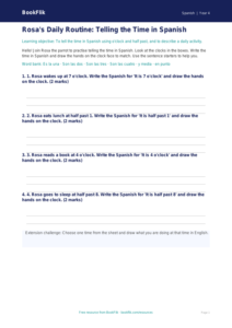 Free Telling The Time Template | Year 4 Supported | BookFlik