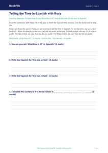 Free Telling The Time Track Sheet | Year 4 Supported | BookFlik