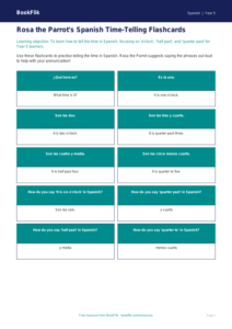 Free Telling The Time Flashcards | Year 5 Core | BookFlik