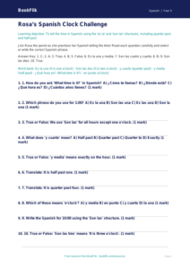 Free Telling The Time Quiz | Year 5 Core | BookFlik