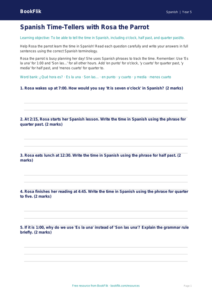 Free Telling The Time Worksheet | Year 5 Core | BookFlik