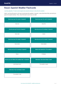Free Weather Flashcards | Year 4 Supported | BookFlik