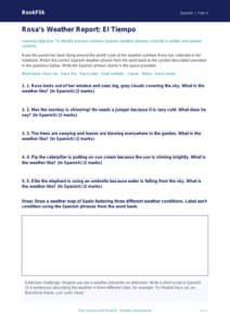Free Weather Activity Sheet | Year 5 Core | BookFlik
