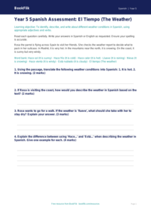 Free Weather Assessment | Year 5 Core | BookFlik