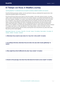 Free Weather Comprehension | Year 5 Core | BookFlik