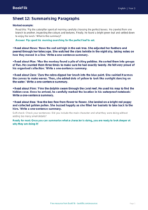 Free English Track Level D Sheet 12 | Year 3 | BookFlik