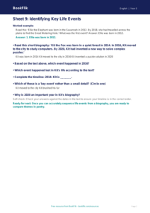 Free English Track Level F Sheet 9 | Year 5 | BookFlik