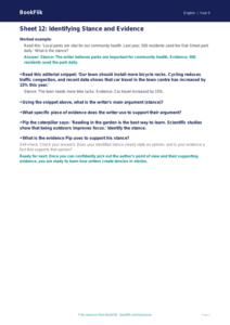 Free English Track Level F Sheet 12 | Year 5 | BookFlik