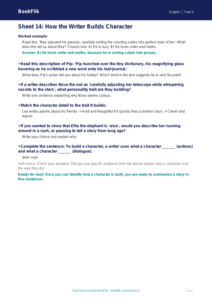 Free English Track Level F Sheet 14 | Year 5 | BookFlik