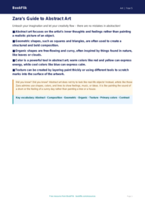 Free Abstract Art Poster | Grade 4 | Art | BookFlik
