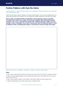 Free Christmas Art Drawing Sheet | Grade 4 | Art | BookFlik