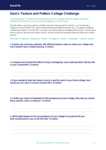 Free Collage Activity Sheet | Grade 3 | Art | BookFlik