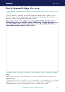 Free Collage Drawing Sheet | Grade 3 | Art | BookFlik