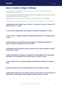 Free Collage Quiz | Grade 3 | Art | BookFlik