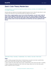 Color Theory Drawing Sheet for Grade 3 | Art Education | BookFlik