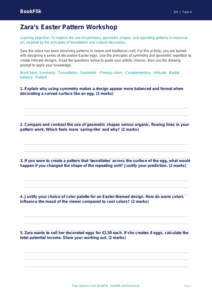 Free Easter Art Activity Sheet | Grade 3 | Art | BookFlik