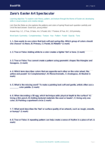 Free Easter Art Quiz | Grade 3 | Art | BookFlik